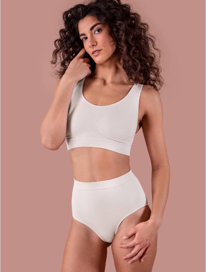 Luigi di Focenza SLIP DONNA CONTENITIVO MIDI BIANCO Saldi
