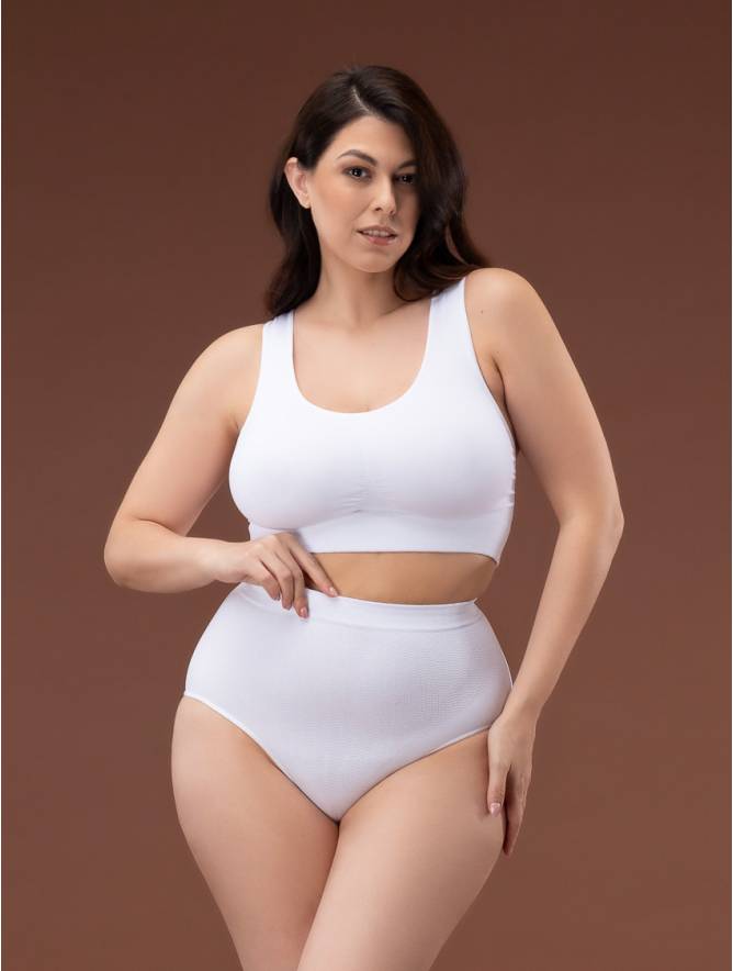 Luigi di Focenza SLIP DONNA CONTENITIVO MIDI BIANCO Saldi