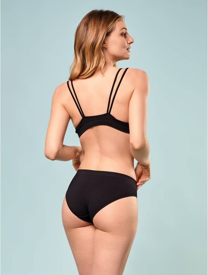 Luigi di Focenza SLIP DONNA V. ALTA COSTINA RIB NERO Online