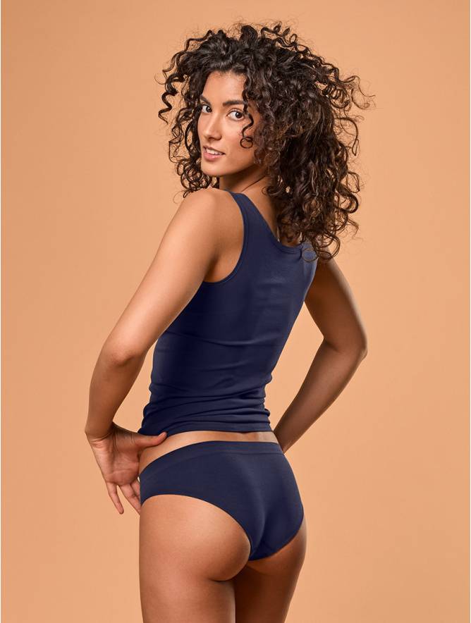 Luigi di Focenza SLIP DONNA VITA ALTA BLU Offerta San Valentino