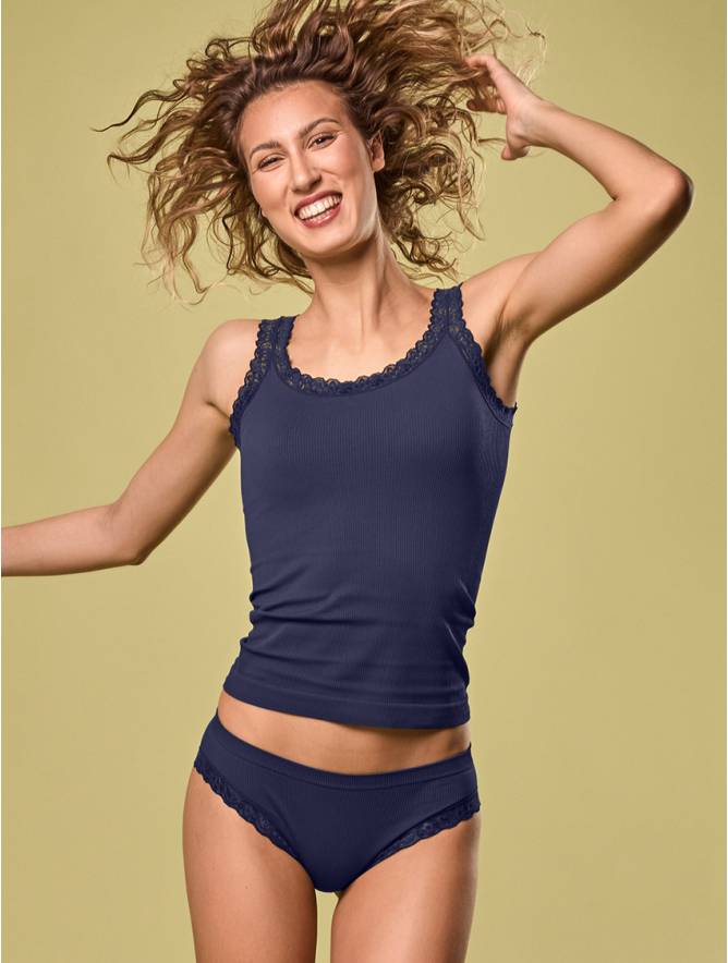Luigi di Focenza SLIP DONNA PIZZO BLU Offerte giornaliere