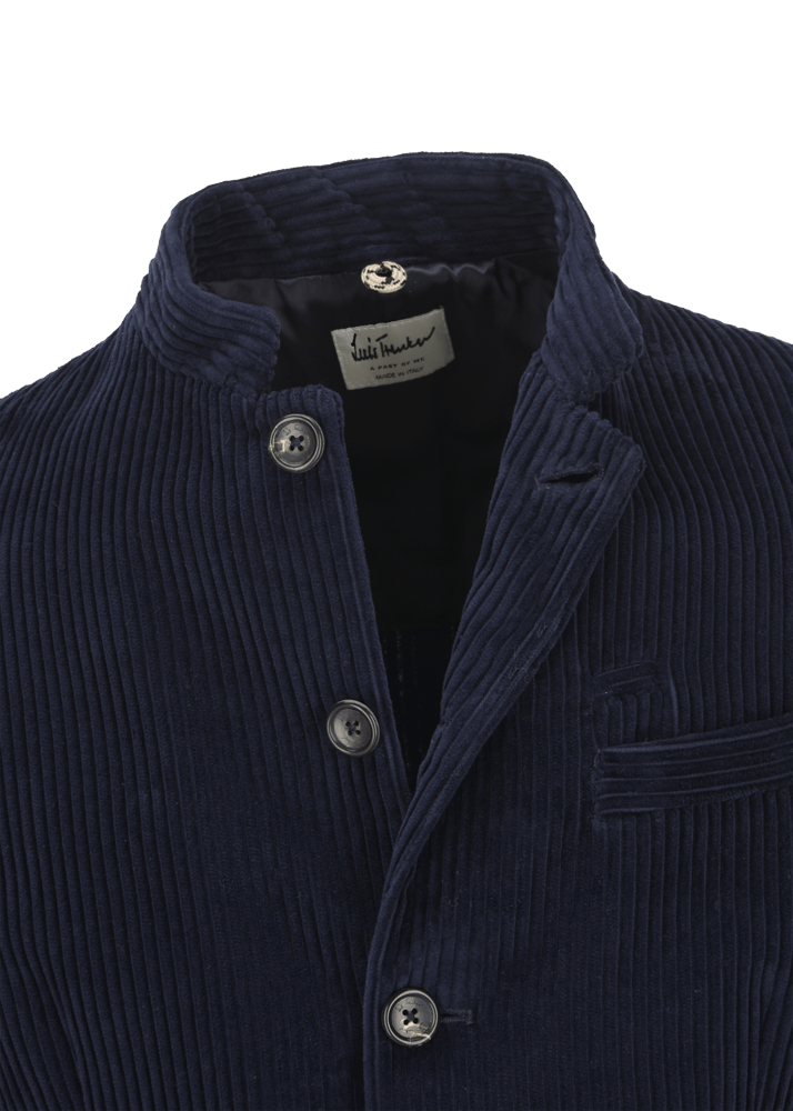 Luis Trenker Blazer in velluto a coste con colletto alla coreana Lusandretto Latest stili