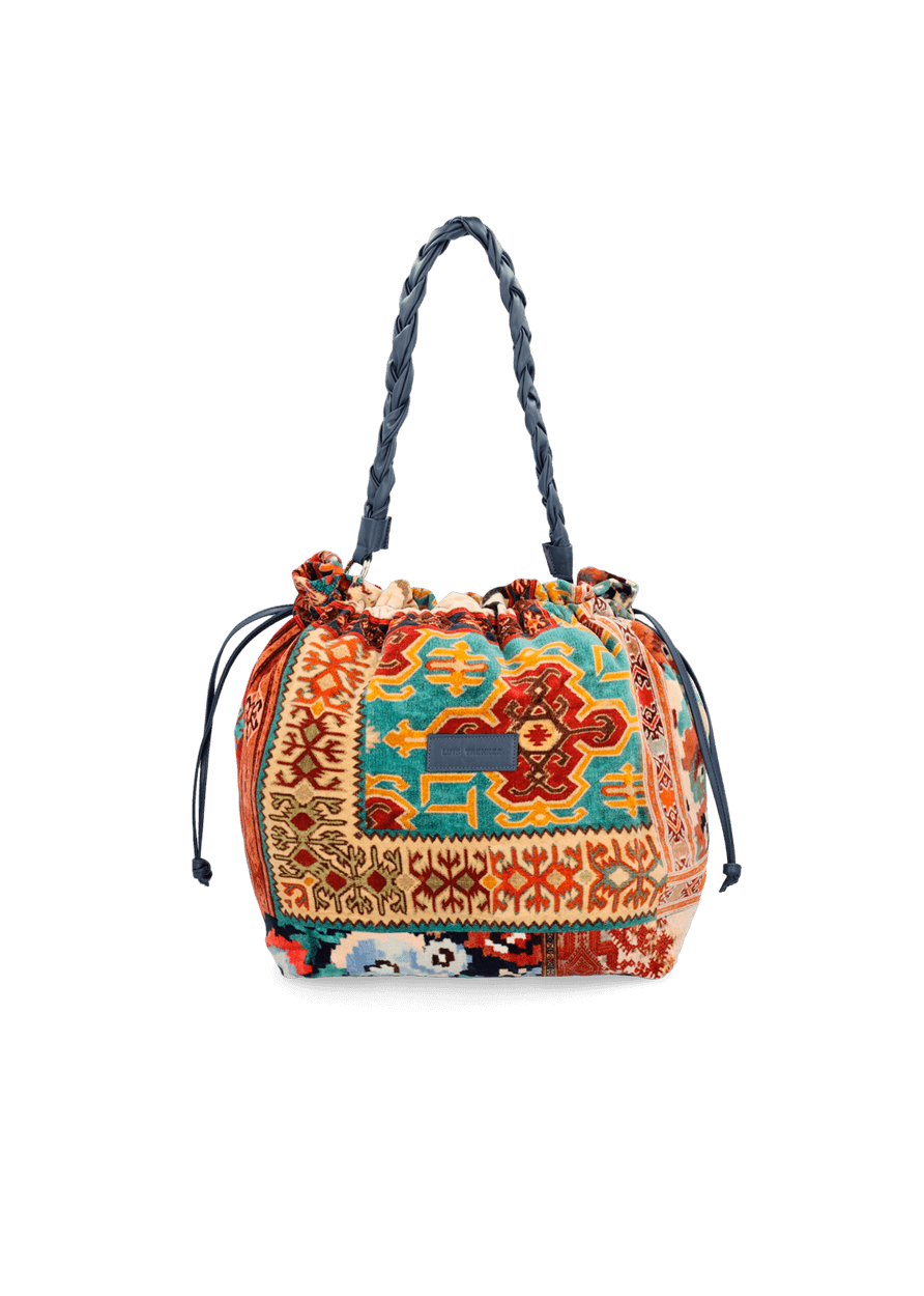 Luis Trenker Borsa a secchiello in velluto modello Lusac In Linea