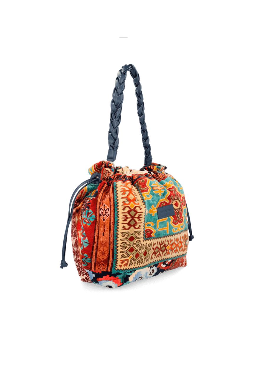Luis Trenker Borsa a secchiello in velluto modello Lusac In Linea