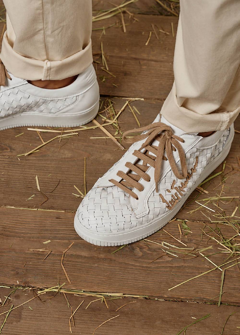 Luis Trenker Sneaker in pelle intrecciata modello Lupintros Grande vendita