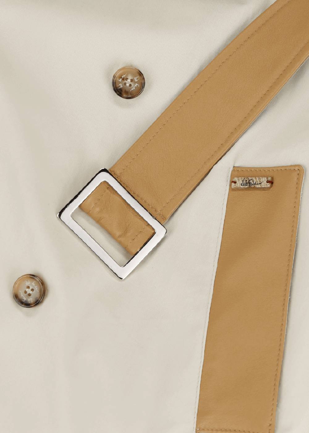 Luis Trenker Trench con dettagli in pelle modello Ludamiana Offerta migliore