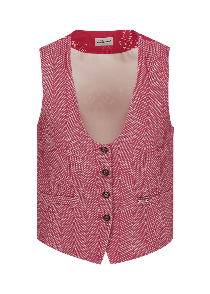 Luis Trenker Gilet con motivo a spina di pesce modello Luraja Latest fashion