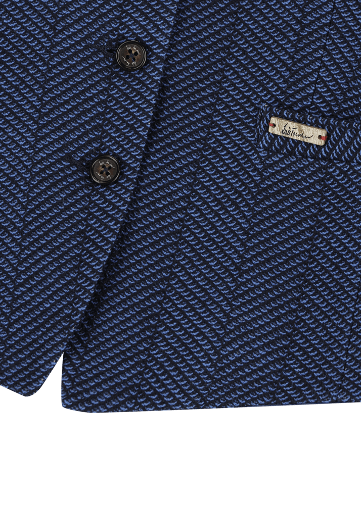 Luis Trenker Gilet con motivo a spina di pesce modello Luraja Online Outlet