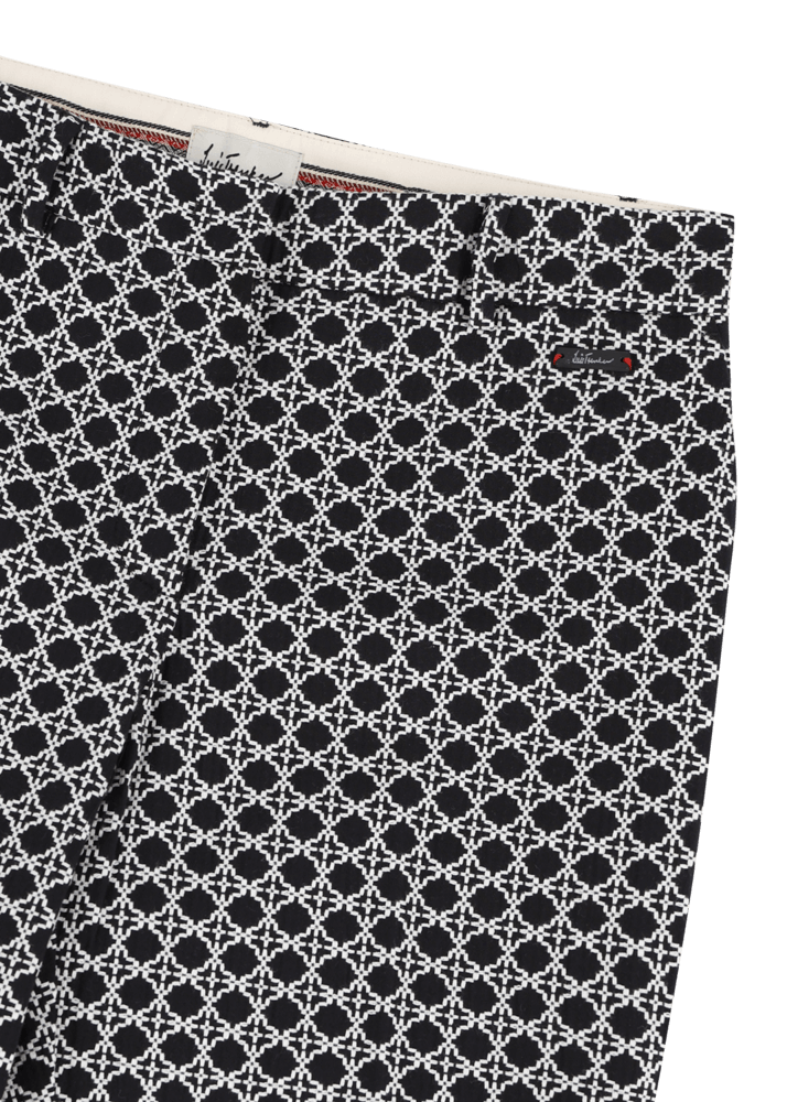 Luis Trenker Pantaloni in cotone jacquard con taglio Cigarette Cut modello Luleonelle Grandi sconti
