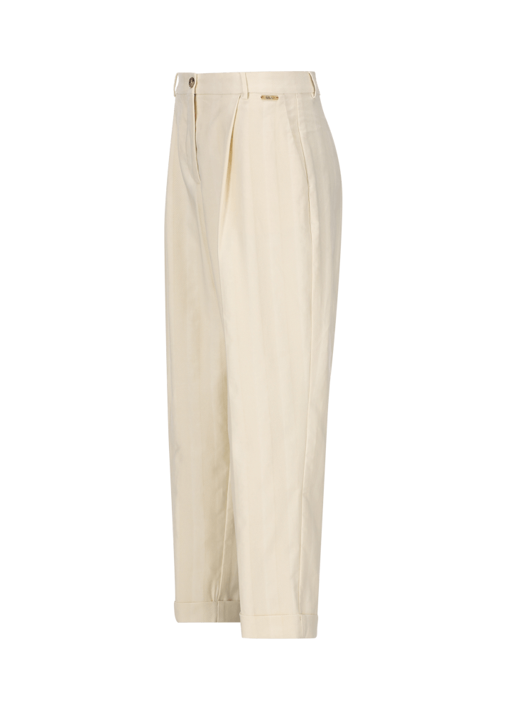 Luis Trenker Pantaloni in cotone e lino dalla vestibilità Carrot Fit modello Luloretta Liquidazione