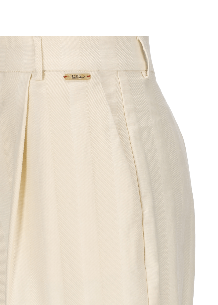 Luis Trenker Pantaloni in cotone e lino dalla vestibilità Carrot Fit modello Luloretta Liquidazione