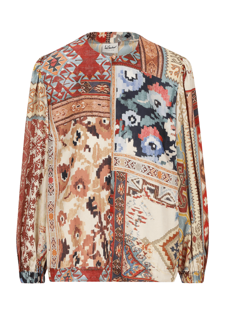 Luis Trenker Blusa modello Lugiada con stampa patchwork Ultimo giorno