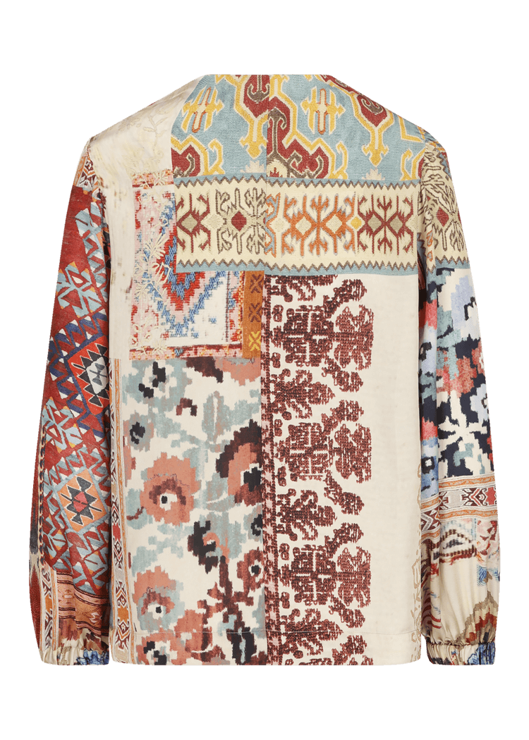 Luis Trenker Blusa modello Lugiada con stampa patchwork Ultimo giorno