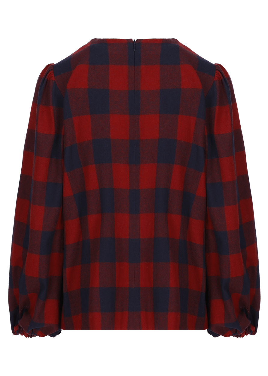Luis Trenker Blusa con motivo a quadri modello Lugiada Fino al 50% di sconto