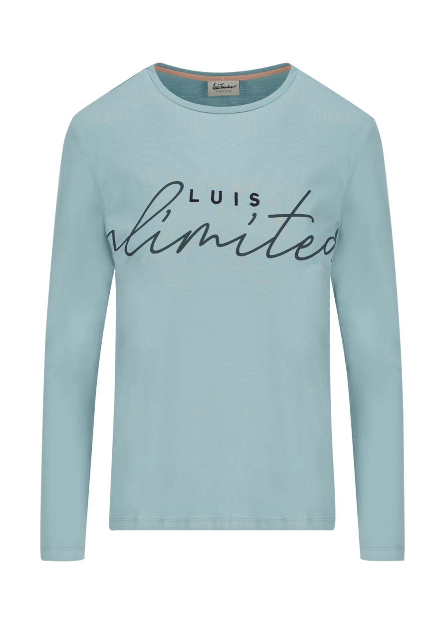 Luis Trenker T-shirt con slogan Luis Unlimited Discount Store per i nuovi prodotti