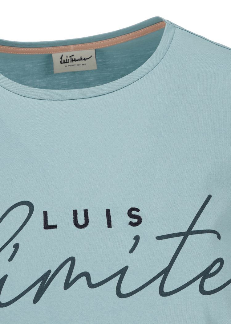 Luis Trenker T-shirt con slogan Luis Unlimited Discount Store per i nuovi prodotti