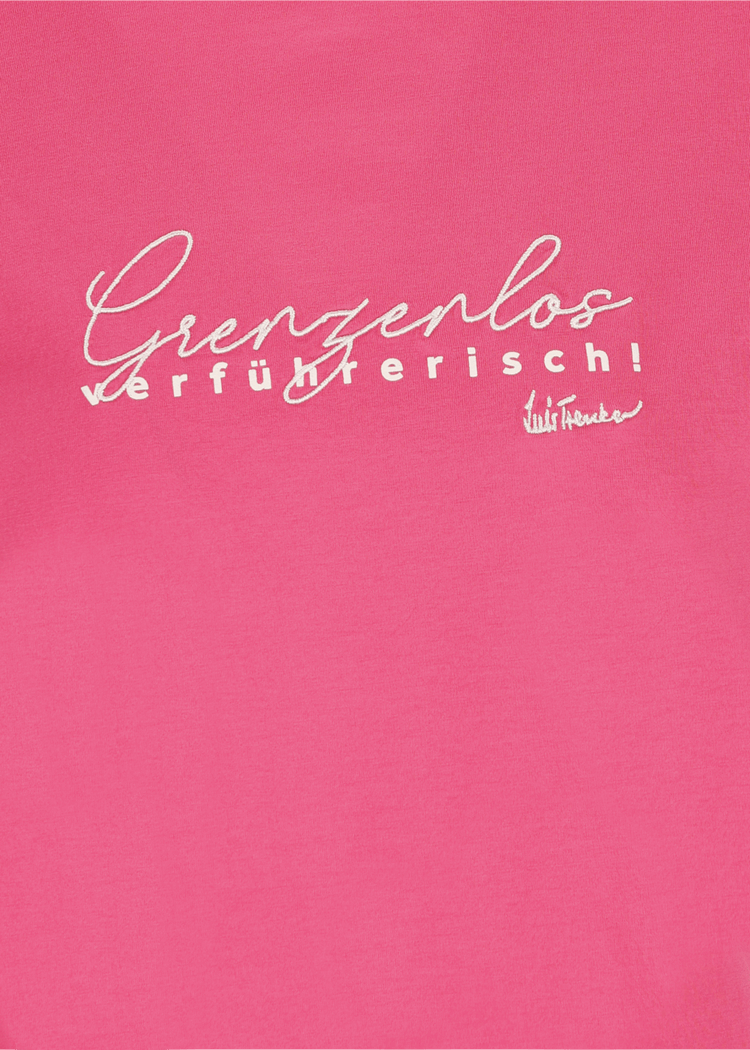 Luis Trenker T-shirt con slogan Grenzenlos Verführerisch Solo un giorno rimasto