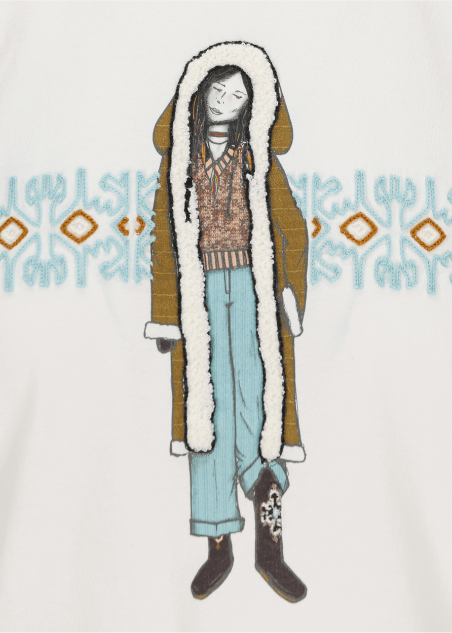 Luis Trenker T-shirt con stampa e ricamo modello Ludina Enormi sconti
