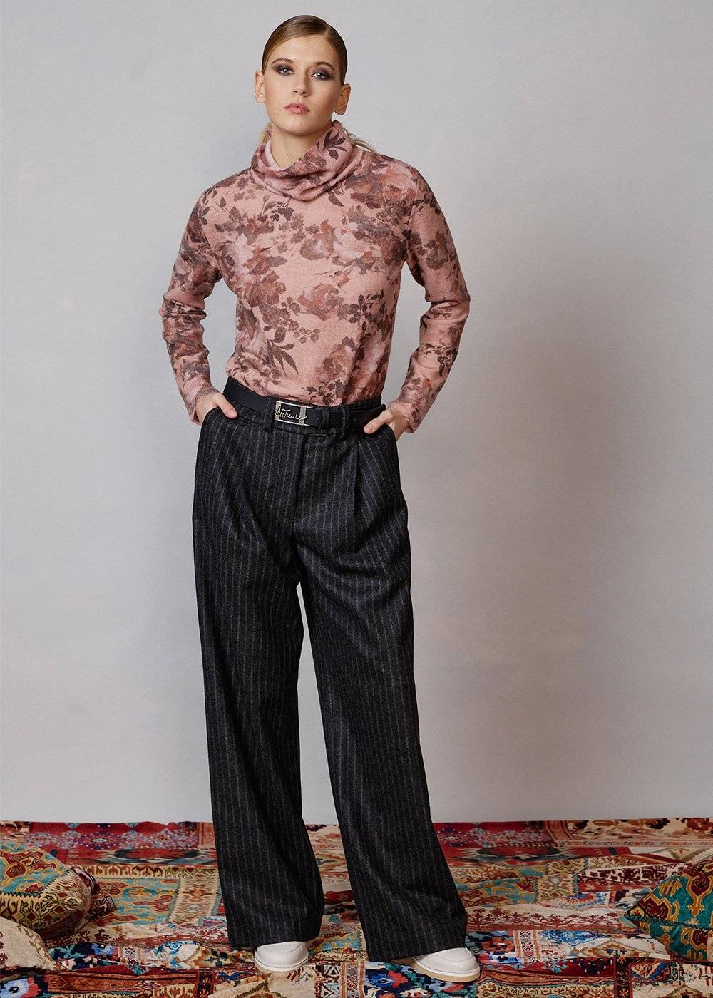 Luis Trenker Dolcevita con stampa floreale modello Luwalda Nuovo