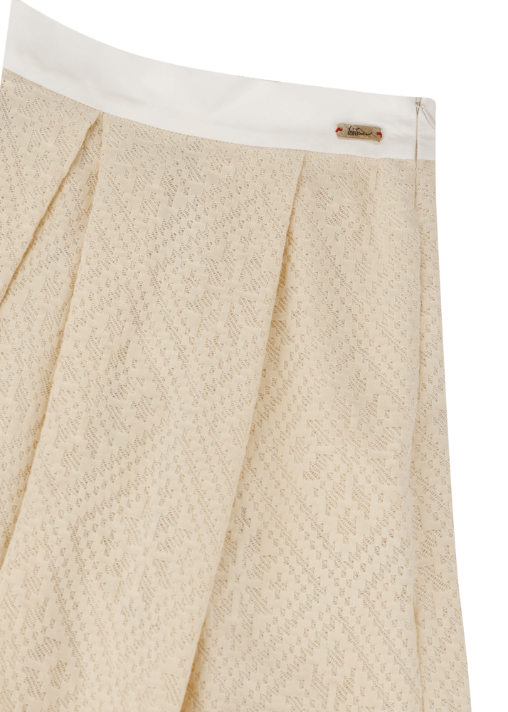 Luis Trenker Gonna lunga in jersey di cotone e pizzo modello Lumarzia Online