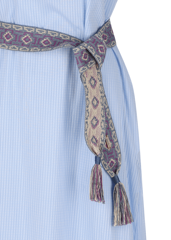 Luis Trenker Abito lungo in cotone con plastron modello Luceleste Vendita Economica
