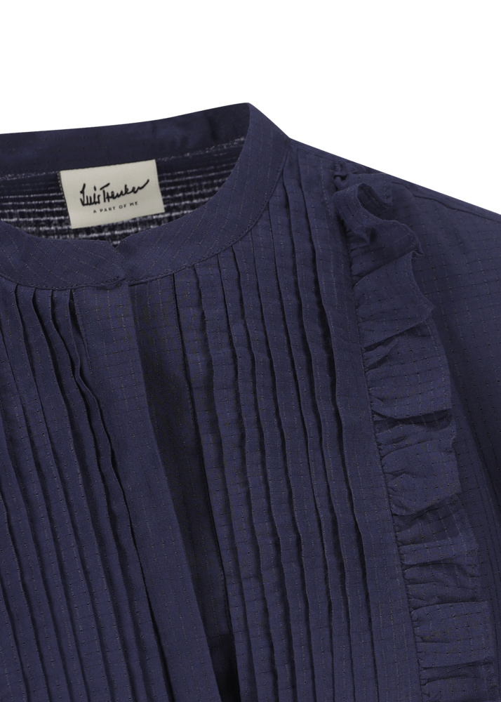 Luis Trenker Abito lungo in cotone con plastron modello Luceleste Saldi Di Fabbrica