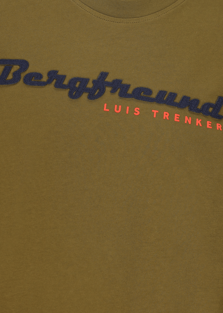 Luis Trenker Maglia a maniche lunghe con scritta Bergfreund Offerta natalizia