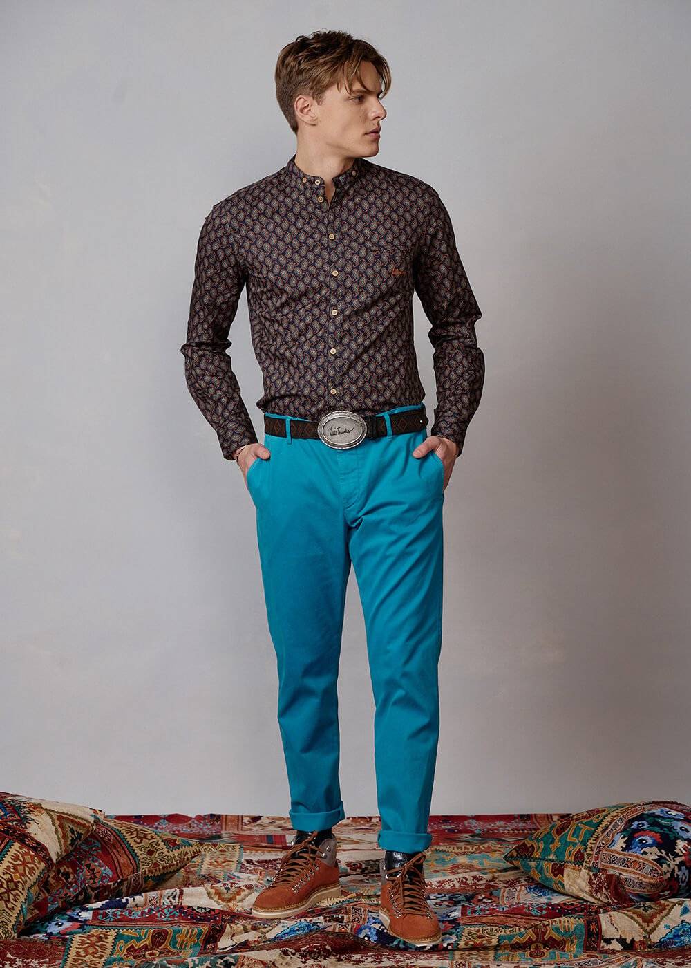 Luis Trenker Camicia con stampa modello Lubernet