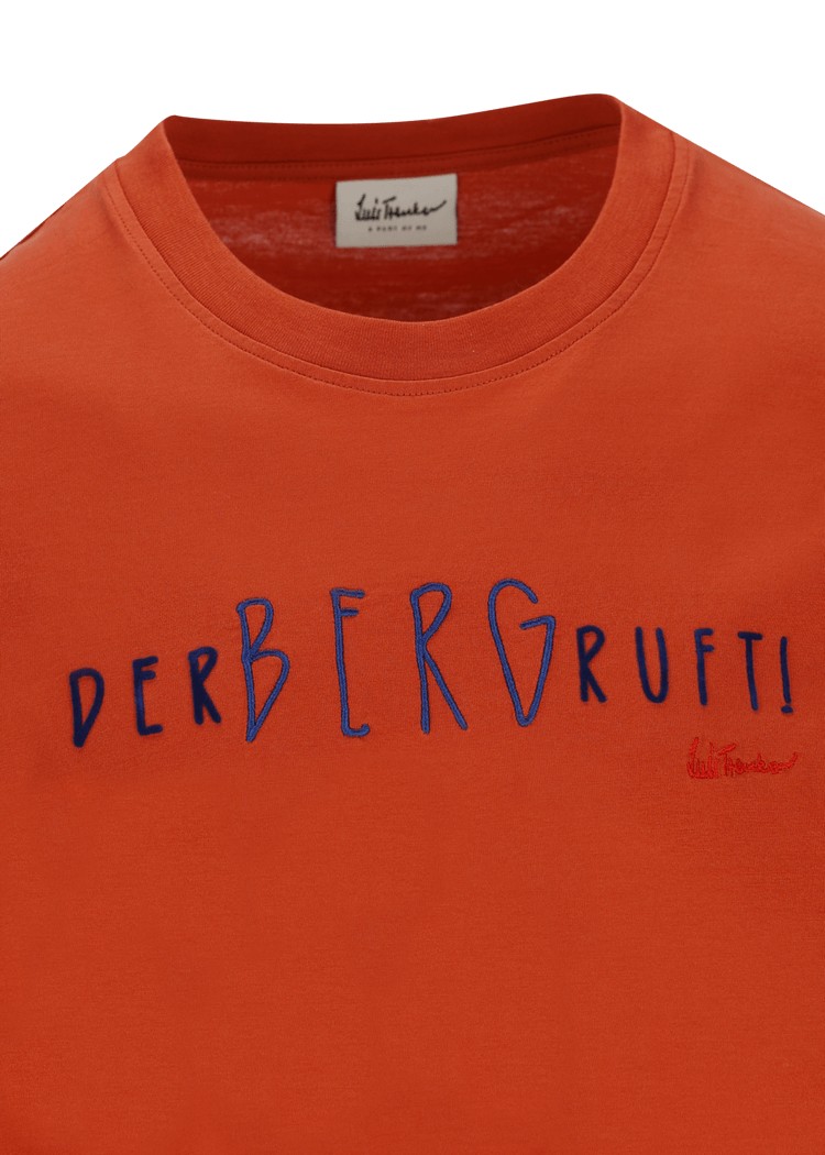 Luis Trenker T-shirt con scritta "Der Berg ruft" Nuovo