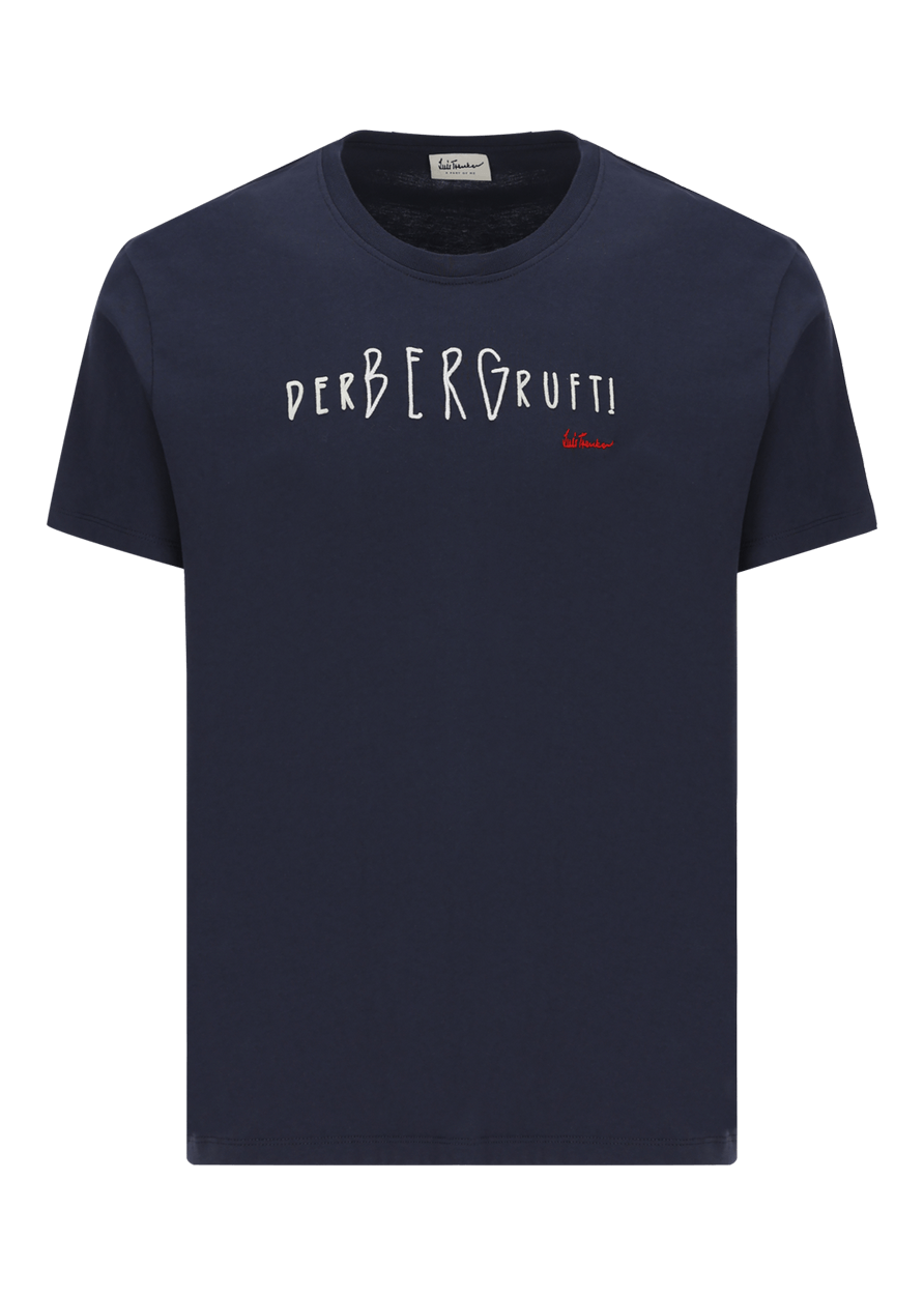 Luis Trenker T-shirt con scritta "Der Berg ruft" Qualità