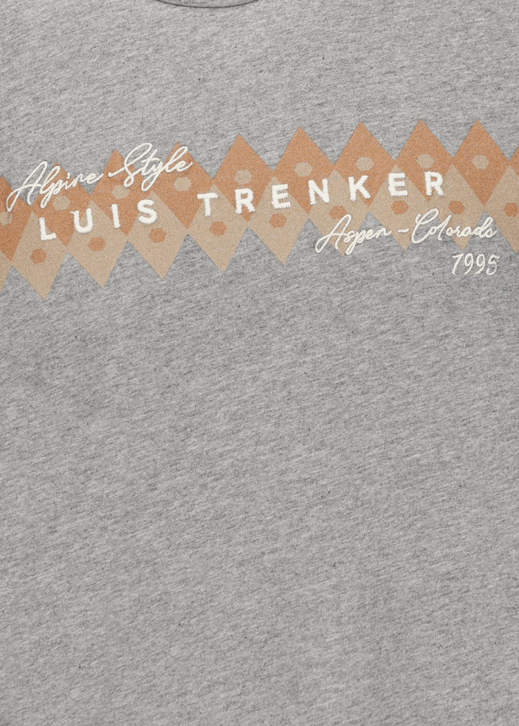 Luis Trenker T-shirt con stampa e ricamo modello Lulapo Promozione