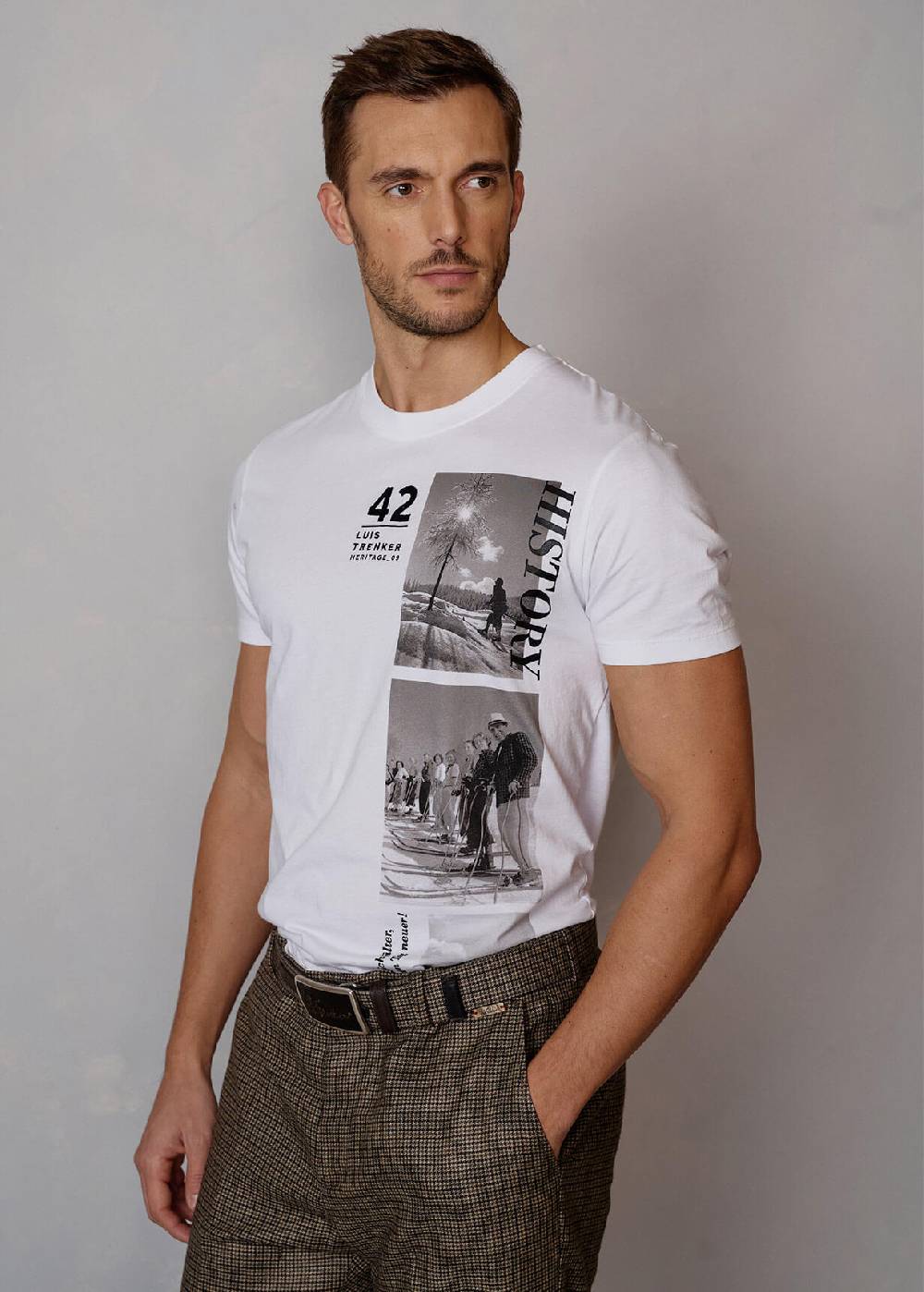 Luis Trenker T-shirt con motivo Heritage modello Luluis Shopping Online