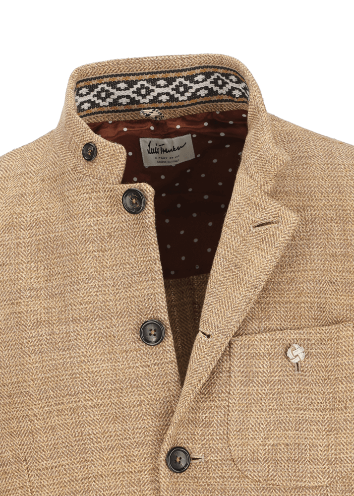Luis Trenker Blazer con motivo a spina di pesce modello Lusandro Presa