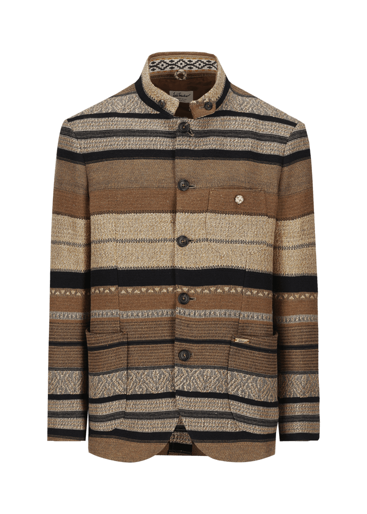 Luis Trenker Blazer in tessuto jacquard con motivo a righe modello Lusandro Economico