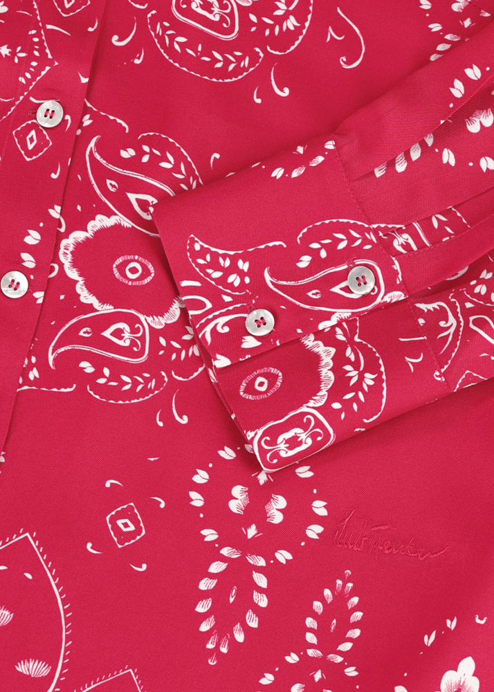 Luis Trenker Blusa in viscosa con stampa bandana modello Lubarbara In Saldo