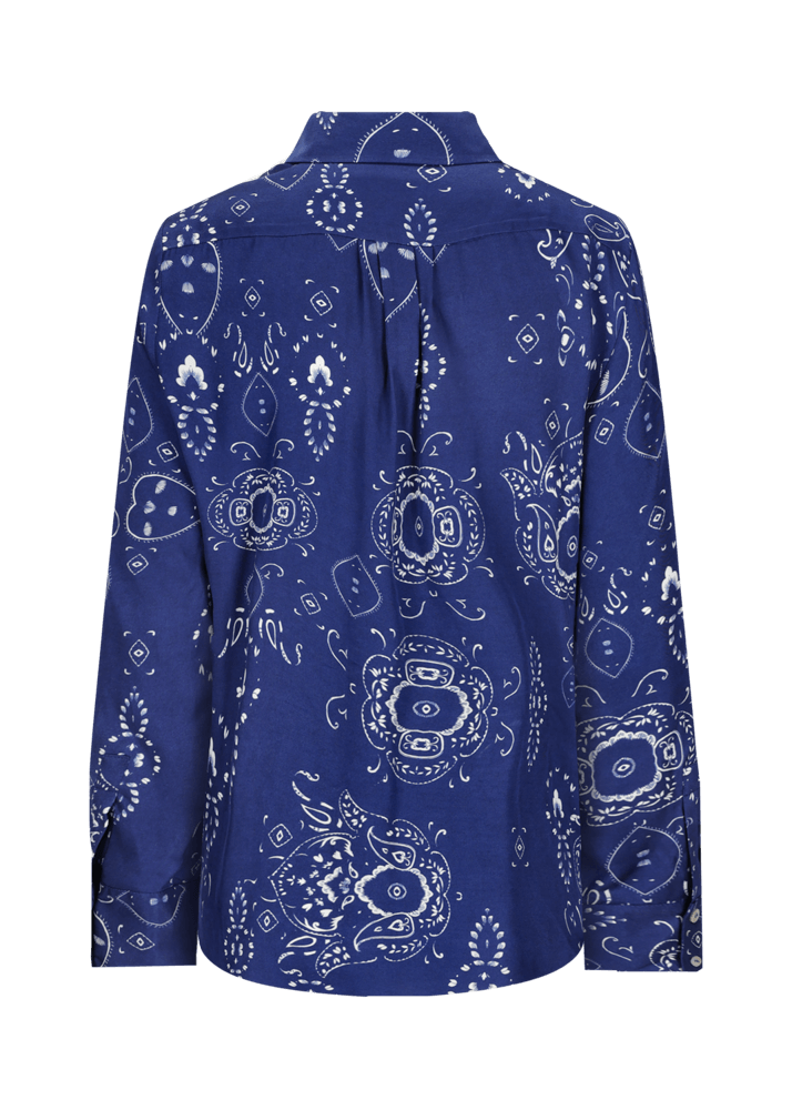 Luis Trenker Blusa in viscosa con stampa bandana modello Lubarbara Nuova