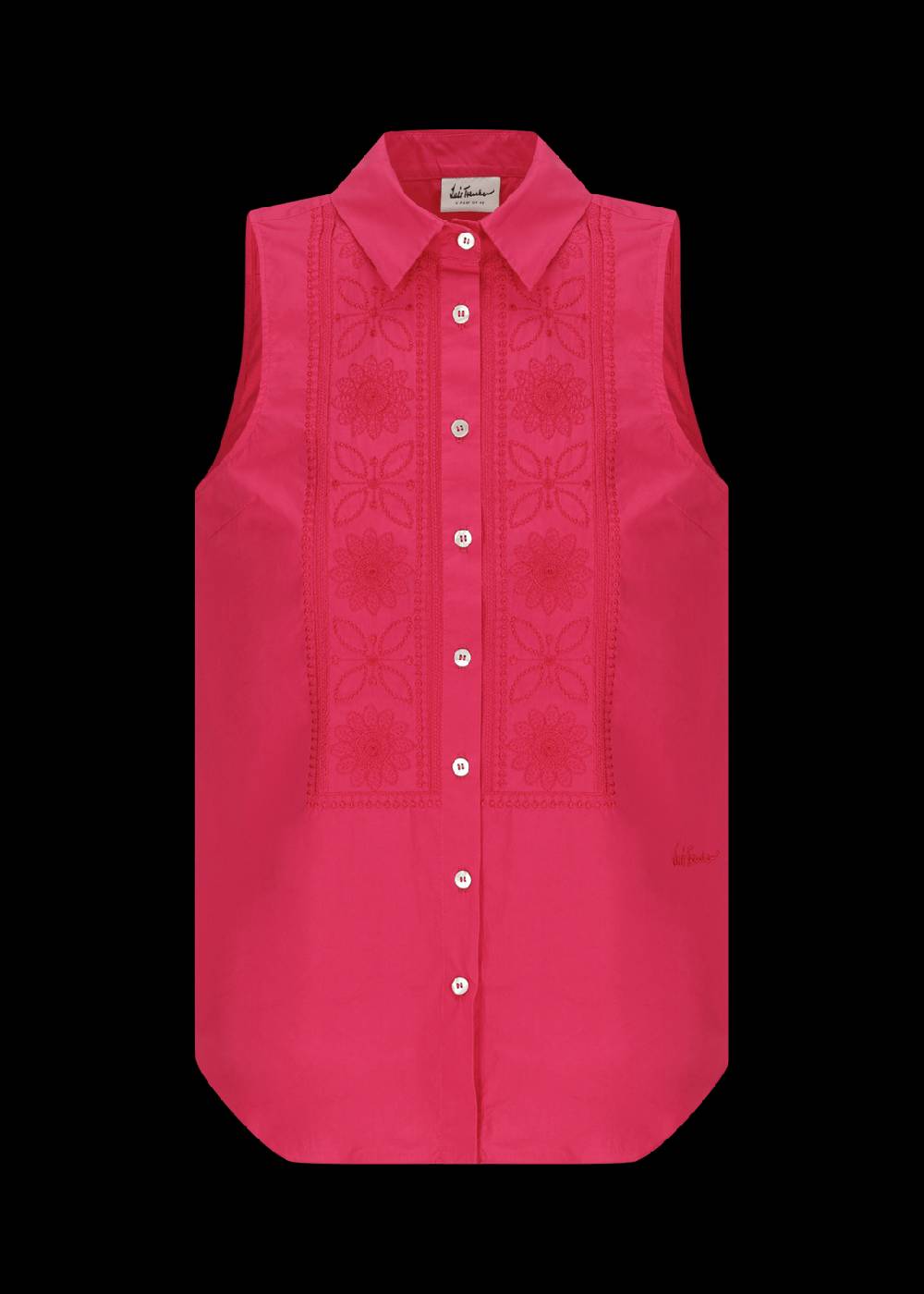 Luis Trenker Blusa in cotone smanicata modello Lubetta