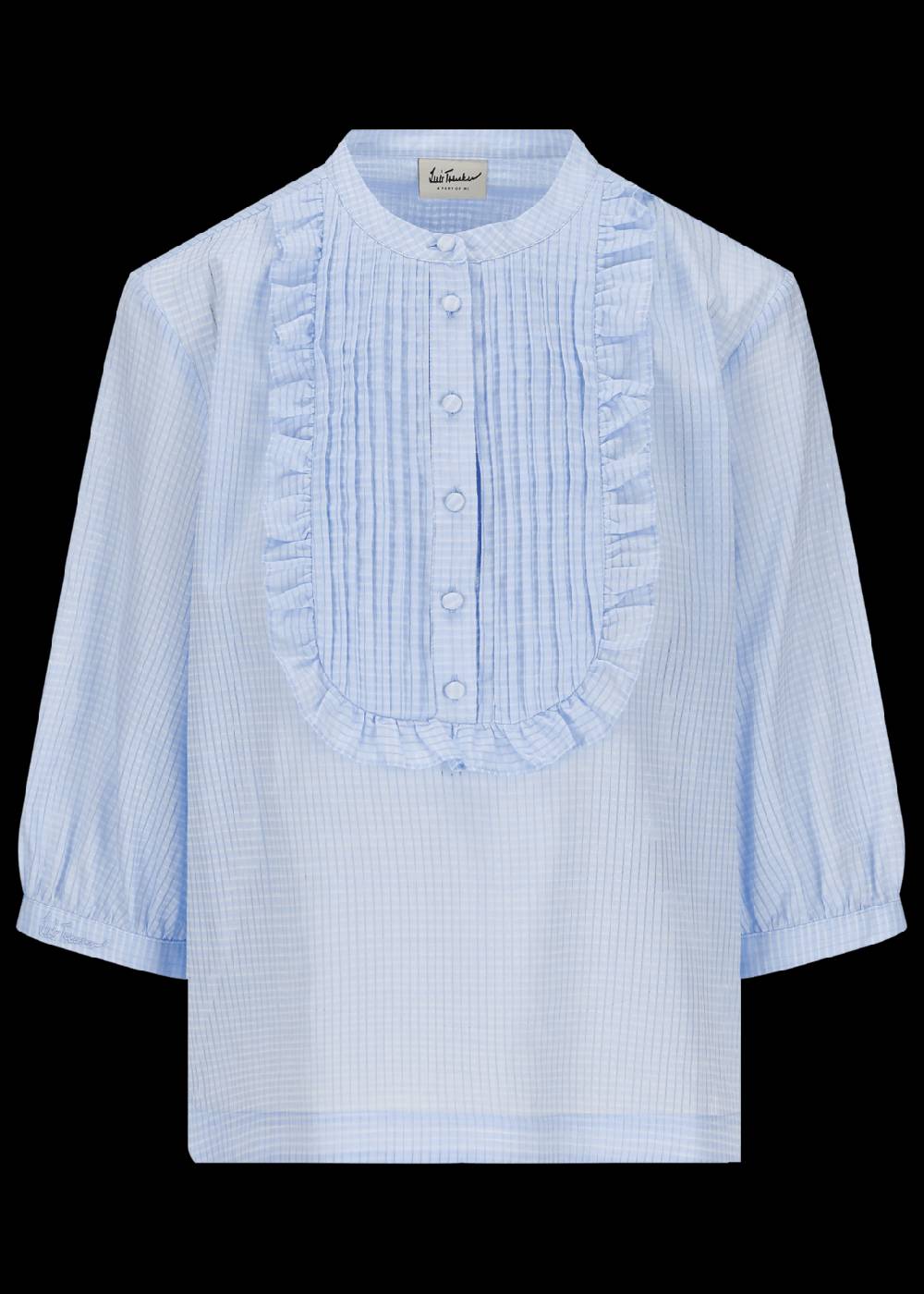 Luis Trenker Blusa in cotone con plastron modello Lufasta Grande vendita