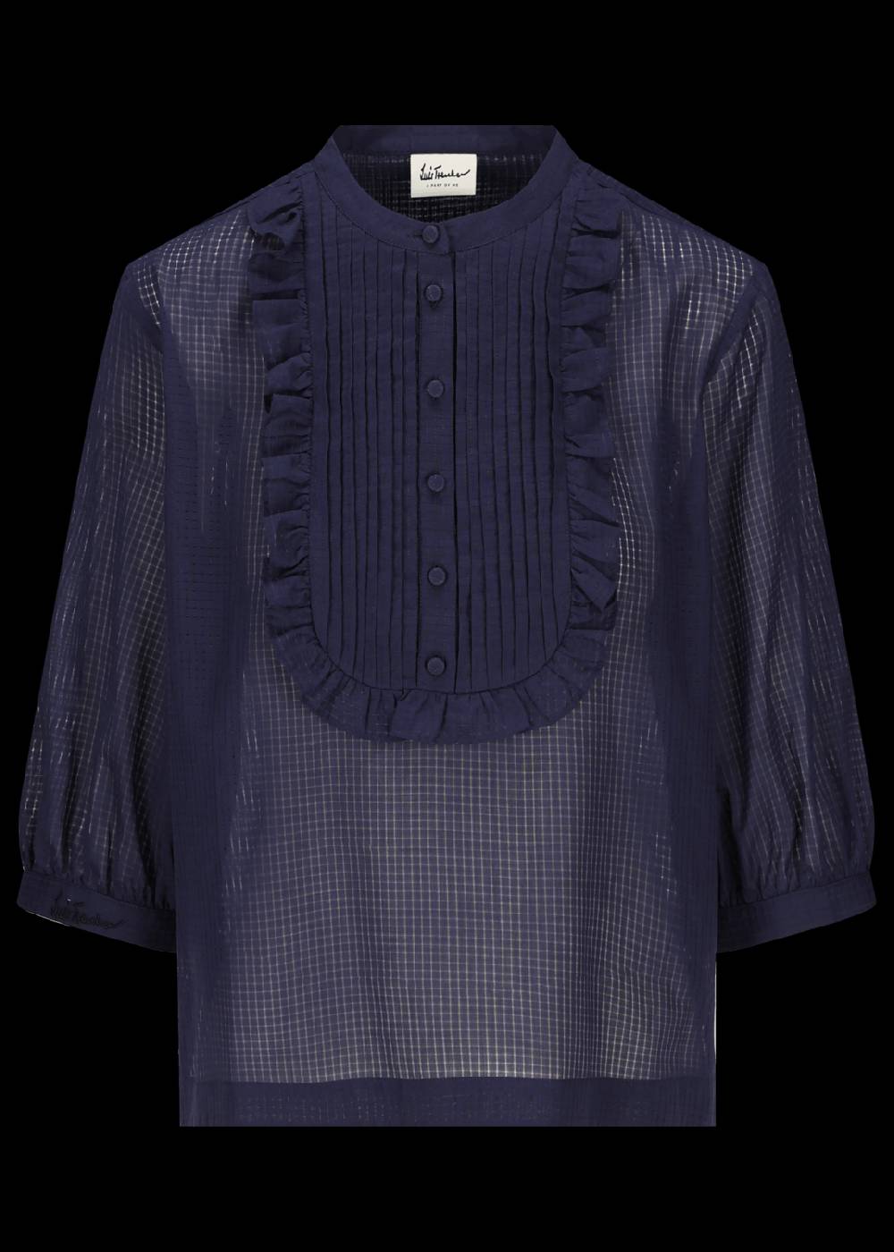 Luis Trenker Blusa in cotone con plastron modello Lufasta Flash Sale