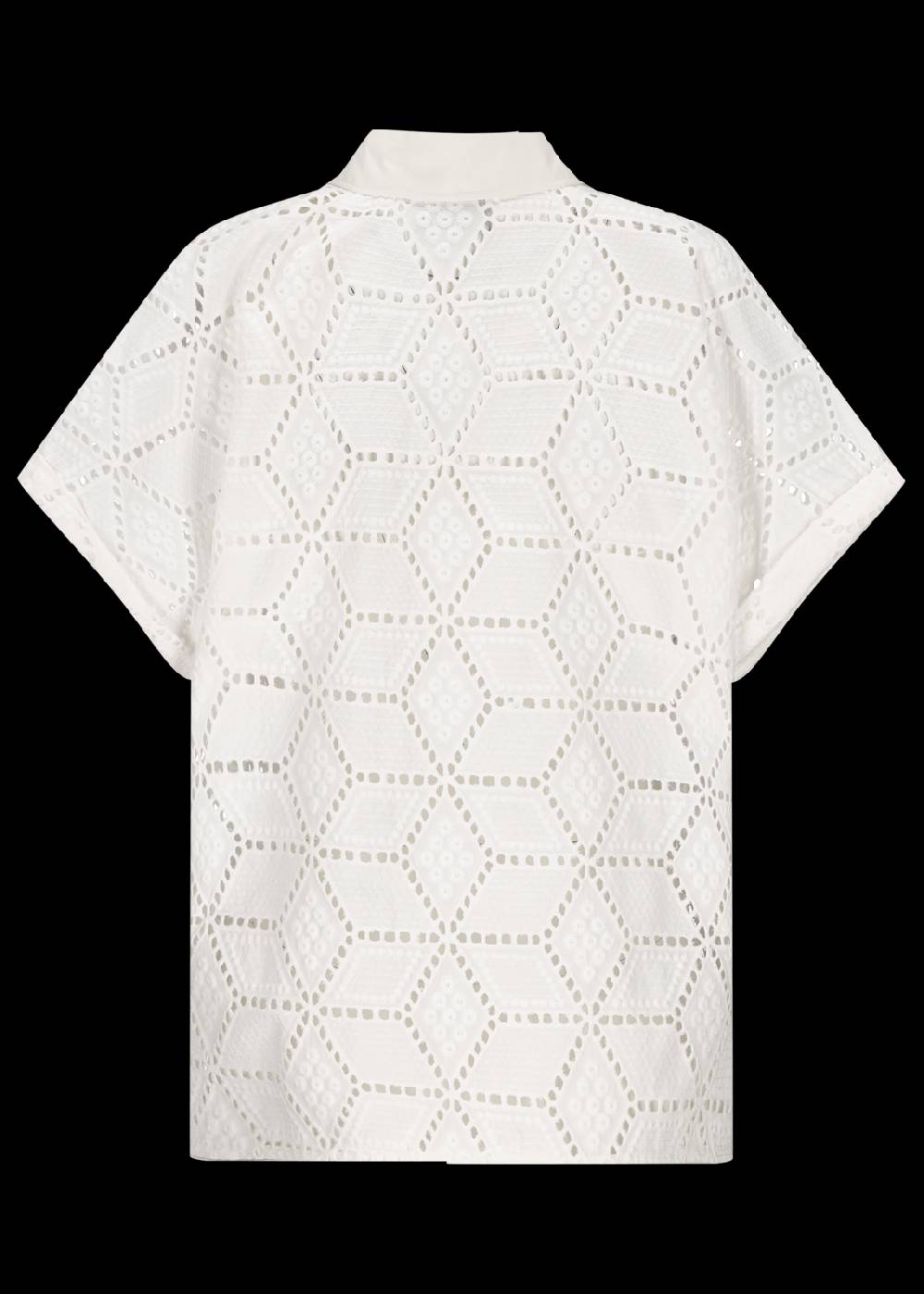 Luis Trenker Blusa a maniche corte in pizzo sangallo modello Luflora Fornitura limitata