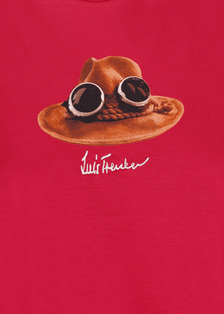 Luis Trenker T-shirt con grafica iconica raffigurante "Il Cappello" Offerte esclusive