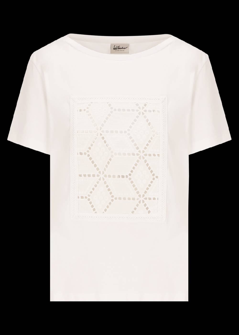 Luis Trenker T-shirt con inserto in pizzo sangallo modello Lutamara Bestseller