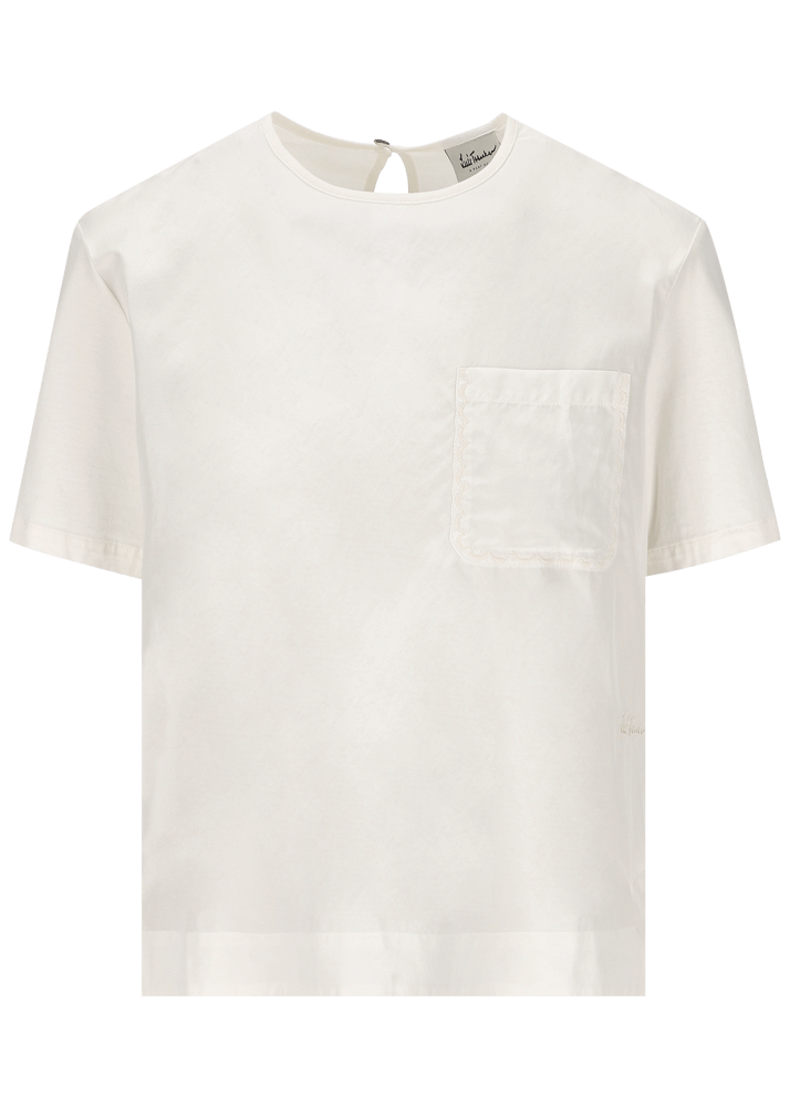 Luis Trenker T-shirt con taschino ricamato modello Lutanja Offerte stagionali
