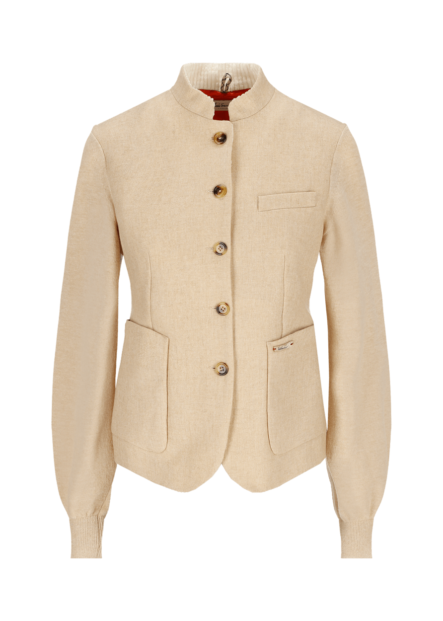 Luis Trenker Blazer di flanella con maniche lavorate a maglia modello Luranda Offerte giornaliere