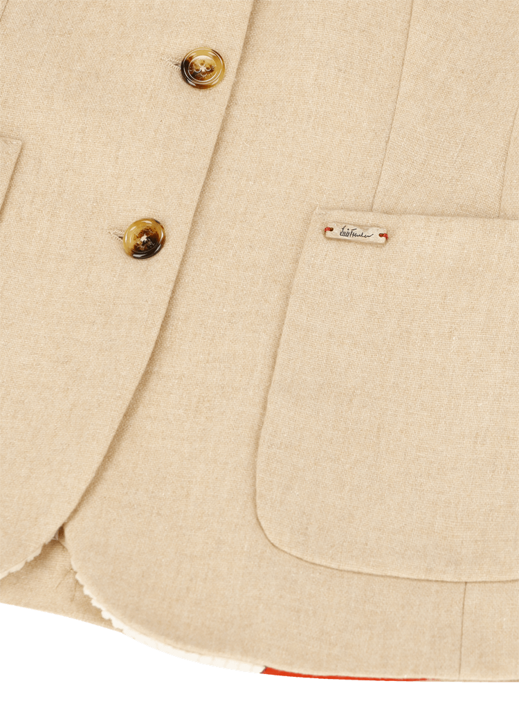 Luis Trenker Blazer di flanella con maniche lavorate a maglia modello Luranda Offerte giornaliere
