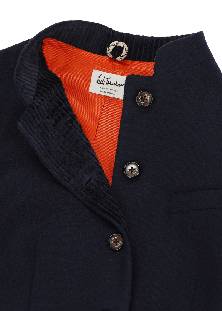 Luis Trenker Blazer di flanella con maniche lavorate a maglia modello Luranda Offerte speciali