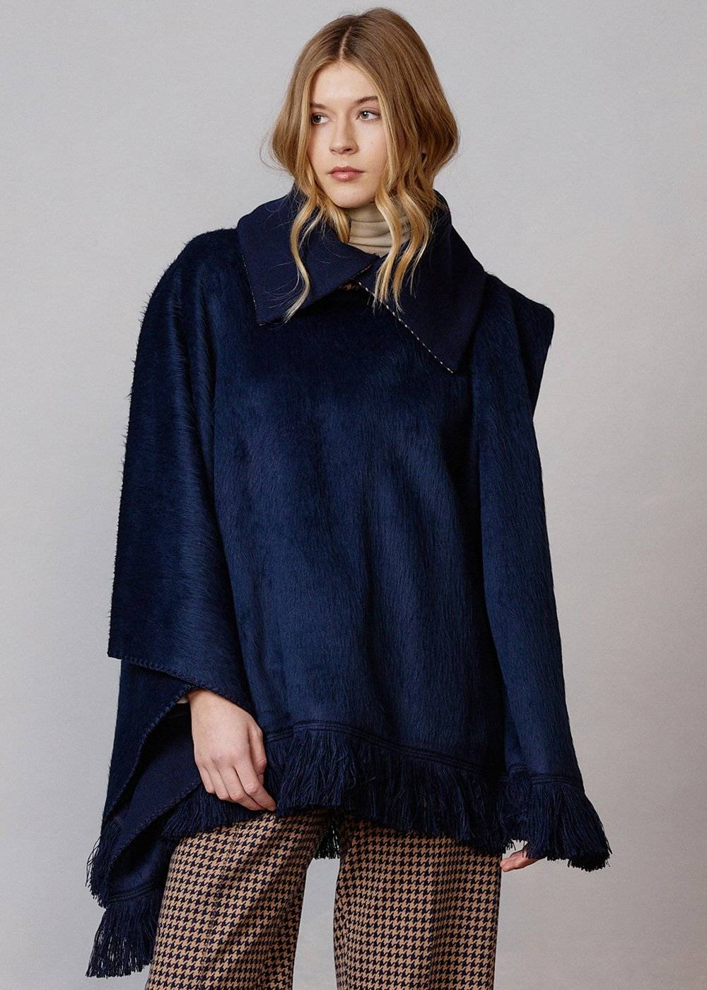Luis Trenker Poncho con frange modello Lupiera Enormi risparmi