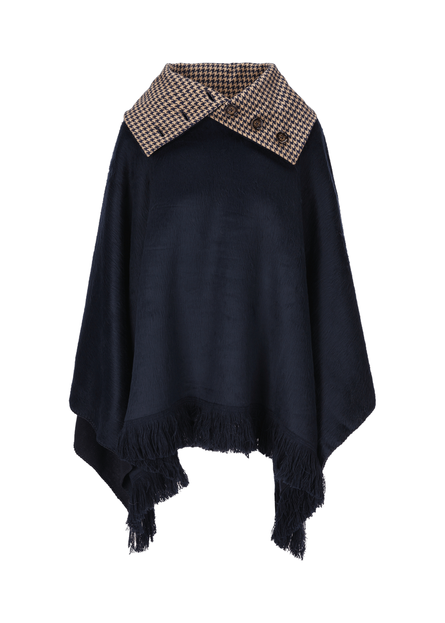 Luis Trenker Poncho con frange modello Lupiera Enormi risparmi