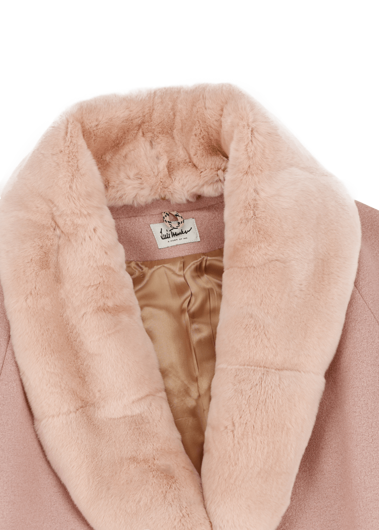 Luis Trenker Cappotto in lana cotta con collo di pelliccia modello Lufrida Ultimi tre giorni