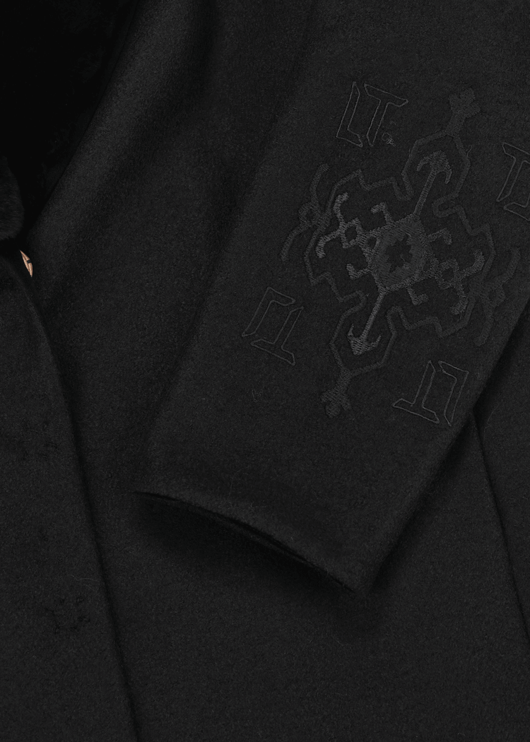 Luis Trenker Cappotto in lana cotta con collo di pelliccia modello Lufrida ACQUISTA ORA